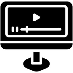 Poster - Video vector icon illustration of Online Education iconset.