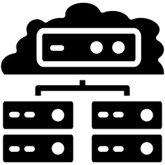 Poster - Cloud Database vector icon illustration of Cloud Computing iconset.