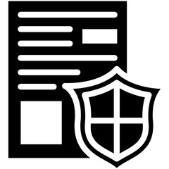 Canvas Print - Secure Document Icon vector icon illustration of Networking and Data Sharing iconset.