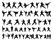 Karate silhouette vector art, Martial Art silhouette