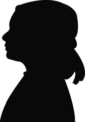 Sticker - a girl head silhouette vector