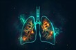 A detailed illustration of the human lung system Generative AI