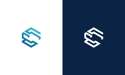 initial S icon monogram logo design vector
