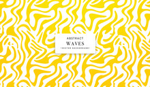 Abstract Wavy Pattern Background In Yellow And White