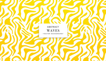 Abstract wavy pattern background in yellow and white