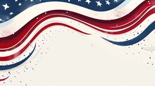 Waving Usa Flag For Presidents Day Background, Ai Generative