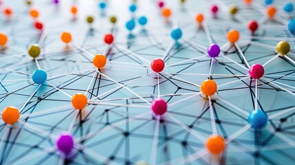 Wall Mural - networking and social connection concept, ai generative