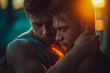 © Suplim - Comforting Embrace of a Male Couple at Dusk