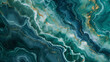 Acrylic Fluid Art Dark green waves in abstract ocean waves Marble effect background or texture