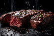 © Jioo7 - Beef steak with water drops on a black background