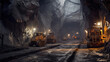 Rock machinery dig dark mining underground gold industrial tunnel mineral iron copper