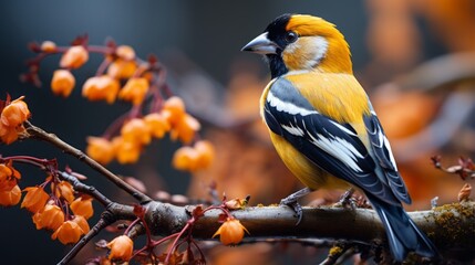 Wall Mural - Bird Nature Beak Animal Wild Beautiful Forest Wildlife Branch Garden Background