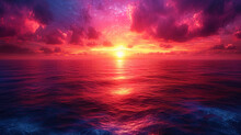 The Canvas Of The Sunset Gradient, Starting From The Fiery Orange And Ending With Pastel Purple, C