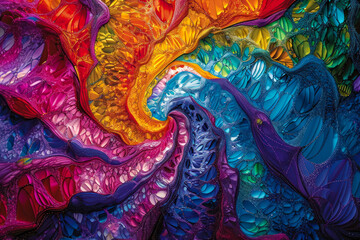 Canvas Print - mesmerizing kaleidoscope of vibrant colors and intricate patterns unfolds before your eyes