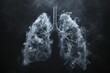 A Smoke-Filled Lung Diagram Generative AI