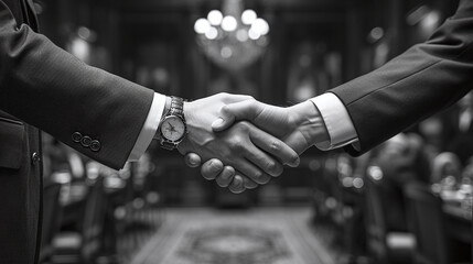 Business people shaking hands at a meeting in the office