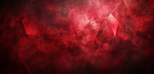 Dark Grunge Background With Abstract Red Shards.
