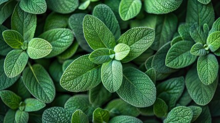 Poster -  a close up of a bunch of green leaves with some green leaves in the middle of the top right corner of the picture.