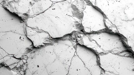 Poster -  a black and white photo of a crack in a marble surface that looks like it has a crack in the middle of it.