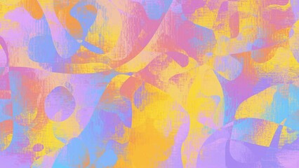 Leinwandbilder - Seamless abstract psychedelic wavy background for loop playback. Vibrant psychedelic colors.