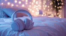 White noise machine and earplugs displayed as tools for creating a quiet and peaceful sleep environment. [Tools for a quiet sleep environment