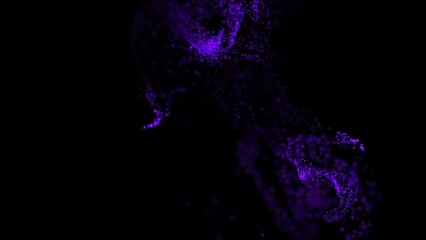 Wall Mural - Bubble liquid particles effect explosion. Transition 3D video art animation, oxygen, visualization on black background.