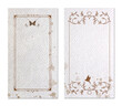 Ornamental frames for playing and tarot cards, invitations, menus, social networks... on aged and stained paper background