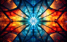 Colorful Vivid Abstract Kaleidoscope Pattern