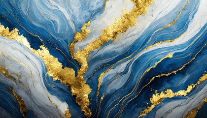 blue and white marble ink painting, a luxurious abstract texture background for banners and design projects