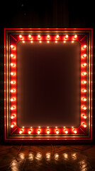 Wall Mural - red light billboard frame template 
