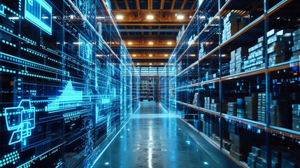 experience the future of warehouse management with this cutting-edge visualization of the digitaliza