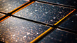 Close up of a photovoltaic panel for renewable electric production