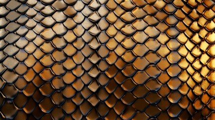 Wall Mural - Snake skin textured background. Lizard, fish, reptile scales. Concepts of texture, luxury materials, exotic leather, detailed close up, wildlife, and natural patterns.