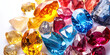 Striking collage of Sapphire, Citrine, and Ruby, showcasing their vivid blue, yellow, and red hues against a white background