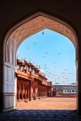 Wall Mural - Agra, India. Beautiful architecture of Jama Masjid in Agra.