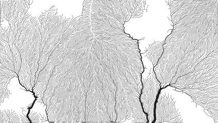 Growth pattern. Generative branching structure. Organic net of vessels texture.