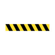 Yellow caution tape for construction area in seamless repeating vector pattern