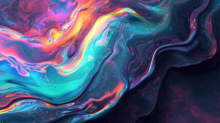 a fluid background with a mix of bright colors, simulating the appearance of the aurora moving acros