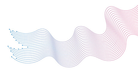 Abstract wavy lines background element. Suitable for AI, tech, network, science, digital technology theme