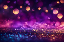 Blue Glow Purple Pink Particle Abstract Bokeh Background