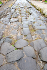 Poster - Ancient Street with Ruts - Pompeii - Italy