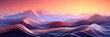 Leinwanddruck Bild - A painting of a mountain range at sunset, abstract wallpaper background in pink and purple. Changing landscape of innovative ai powered technologies.