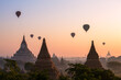© Matteo Colombo - Hot air ballons over the temples of Bagan at sunrise, Myanmar