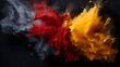 this is a colorful smoke cloud on black background
