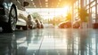 © Matthew - Car showroom concept background showcasing a close-up of a new car ready for purchase