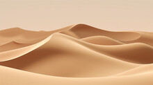 A Minimalist 3D Portrayal Of A Desert Scene