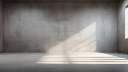 Wall Mural - empty concrete room with light and shadow on the wall
