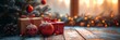 Christmas Gifts Festive Atmosphere, Background HD, Illustrations
