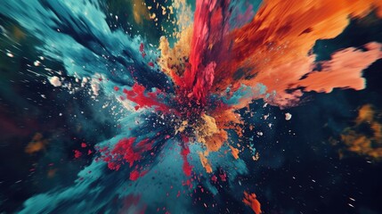 Wall Mural - Diverse musical genres collide in a visually captivating explosion of sound and movement bringing together elements of jazz hiphop and rock in a unique Abstract Music Fusion
