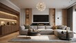 © Dustin Ai - Modern Living Room decoration ideas. modern living room 3d render design.